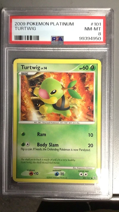 2009 Pokemon Platinum 101 Turtwig PSA 8