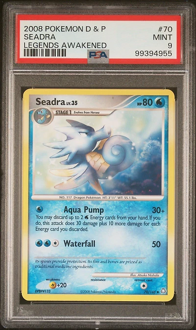 2008 Pokemon Diamond & Pearl Legends Awakened 70 Seadra PSA