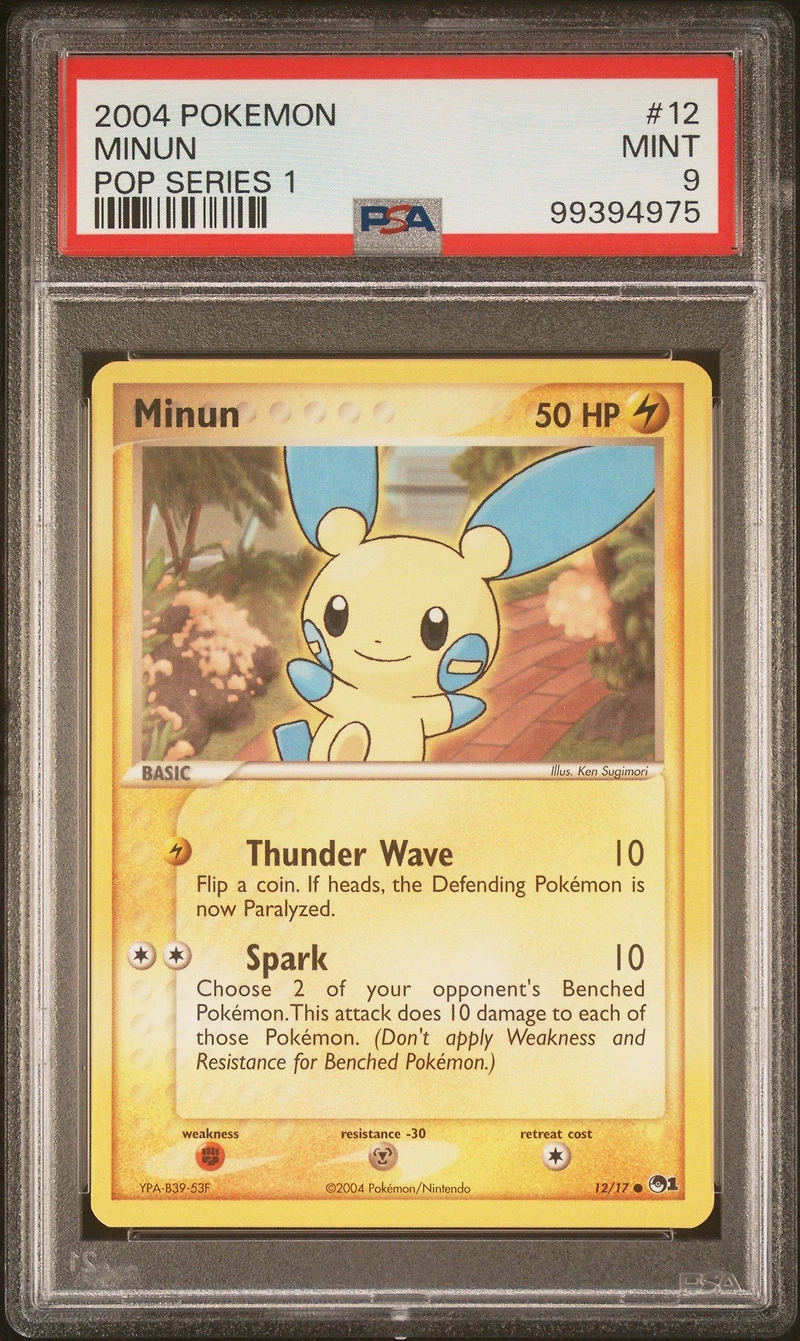 2004 Pokemon Pop Series 1 12 Minun PSA 9