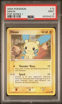 2004 Pokemon Pop Series 1 12 Minun PSA 9