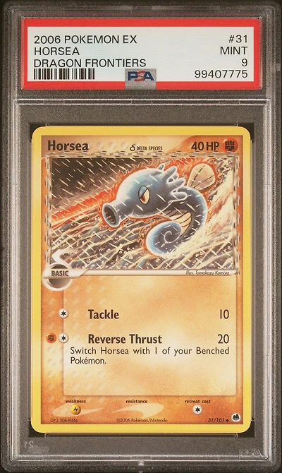 2006 Pokemon Ex Dragon Frontiers 31 Horsea PSA