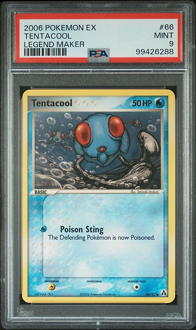 2006 Pokemon Ex Legend Maker 66 Tentacool PSA 9