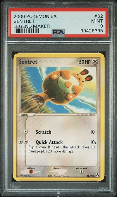 2006 Pokemon Ex Legend Maker 62 Sentret PSA 9