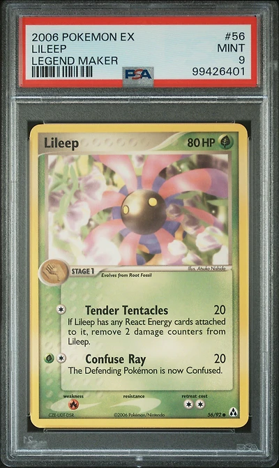 2006 Pokemon Ex Legend Maker 56 Lileep PSA 9