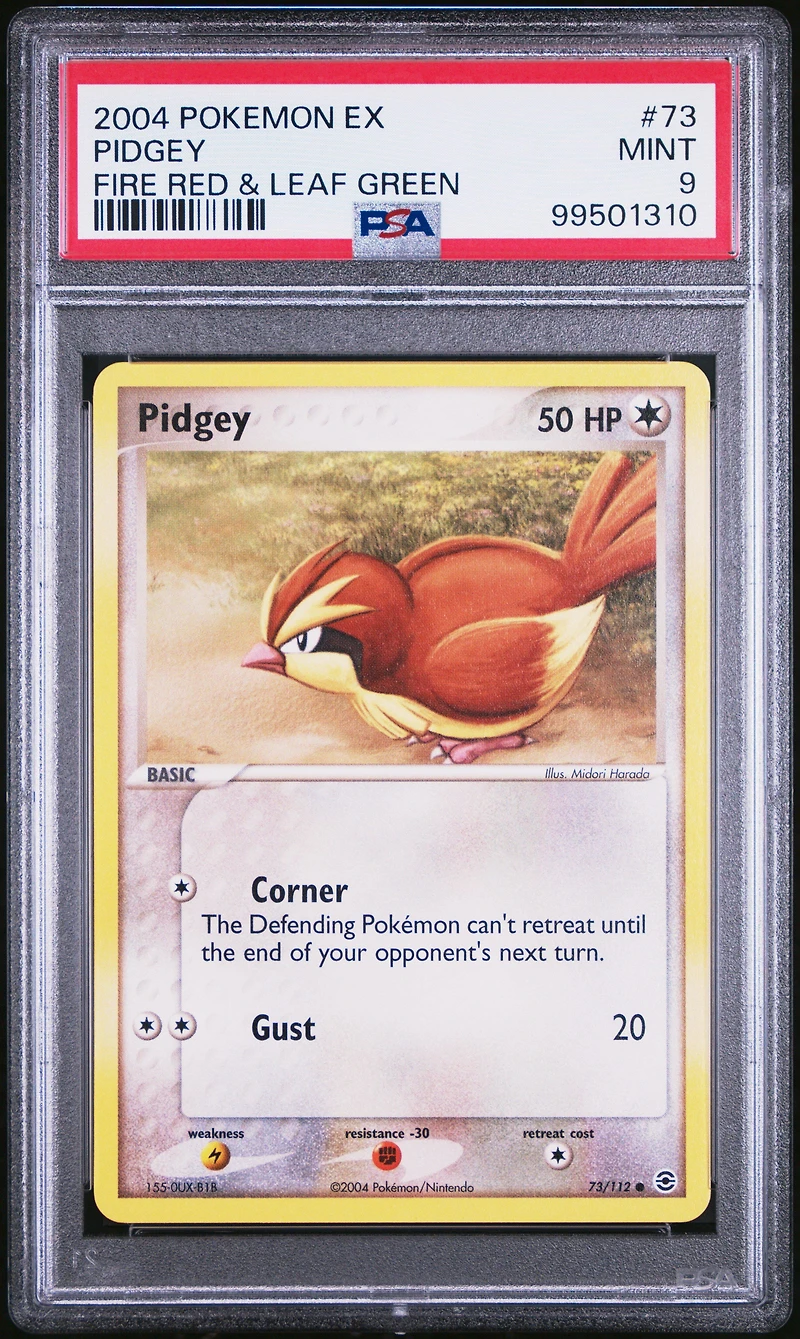 2004 Pokemon Ex Fire Red & Leaf Green 73 Pidgey PSA 9