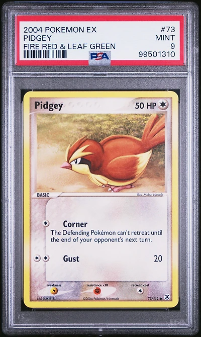 2004 Pokemon Ex Fire Red & Leaf Green 73 Pidgey PSA 9