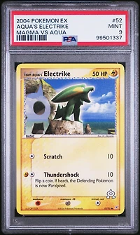 2004 Pokemon Ex Team Magma Vs Team Aqua 52 Team Aqua's Electrike PSA 9