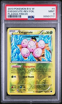 2013 Pokemon Black & White Plasma Freeze 4 Exeggcute-reverse Foil PSA 9