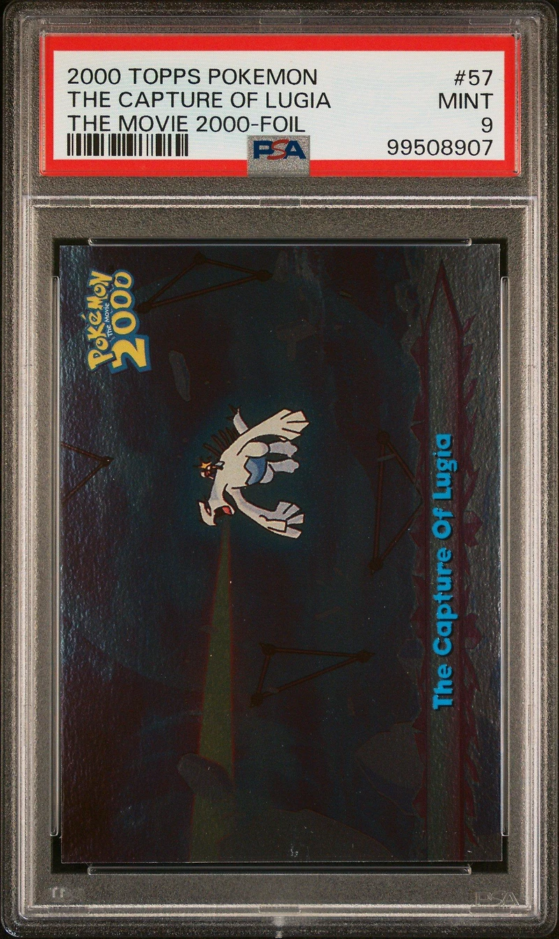 2000 Topps Pokemon The Movie 2000 57 The Capture Of Lugia Foil PSA 9