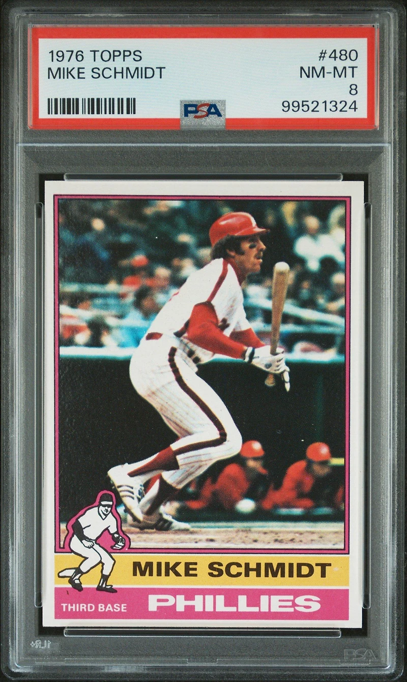 1976 Topps 480 Mike Schmidt PSA 8