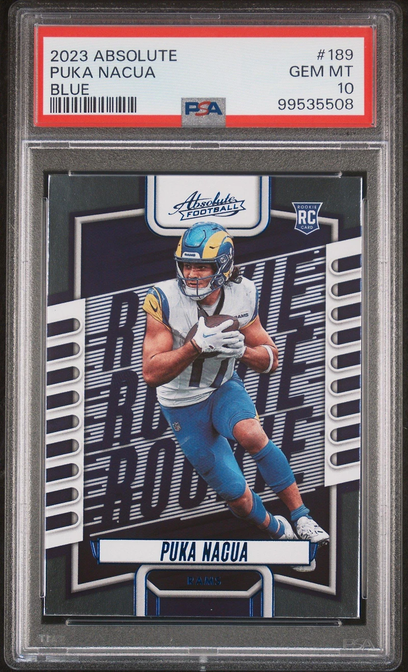 2023 Panini Absolute 189 Puka Nacua Blue PSA 10