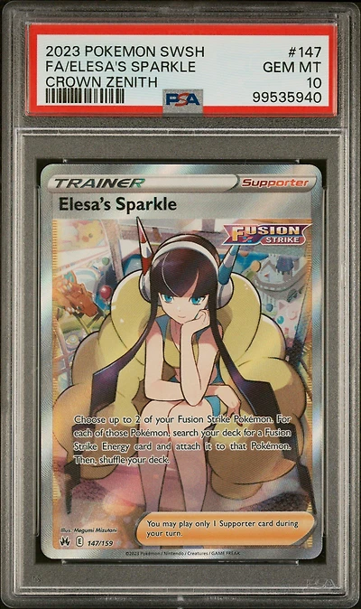 2023 Pokemon Sword And Shield Crown Zenith 147 Full Art/elesa's Sparkle PSA 10