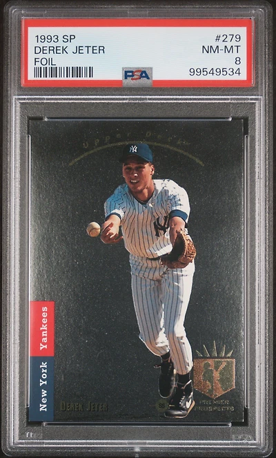 1993 Sp 279 Derek Jeter Foil PSA 8