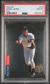 1993 Sp 279 Derek Jeter Foil PSA 8
