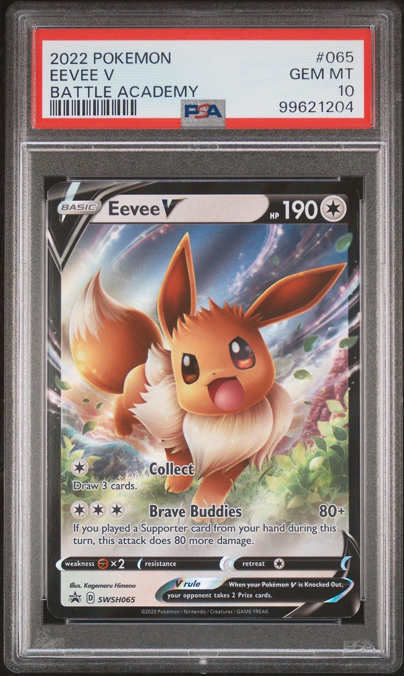 2022 Pokemon Battle Academy 065 Eevee V PSA 10