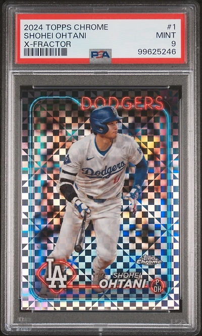 2024 Topps Chrome 1 Shohei Ohtani X-fractor PSA 9