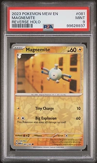 2023 Pokemon Mew En-151 081 Magnemite Reverse Holo PSA 9