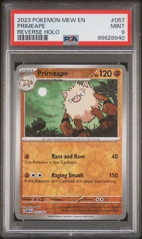 2023 Pokemon Mew En-151 057 Primeape Reverse Holo PSA 9