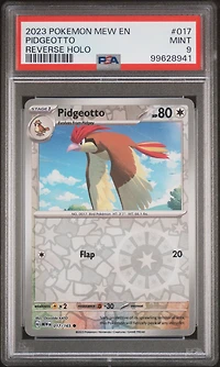 2023 Pokemon Mew En-151 017 Pidgeotto Reverse Holo PSA 9