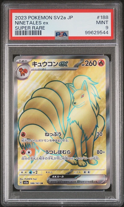2023 Pokemon Japanese Sv2a-pokemon 151 188 Ninetales Ex Super Rare PSA 9