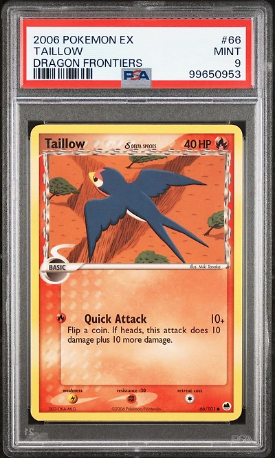 2006 Pokemon Ex Dragon Frontiers 66 Taillow PSA 9