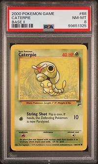 2000 Pokemon Game Base Ii 68 Caterpie PSA 8