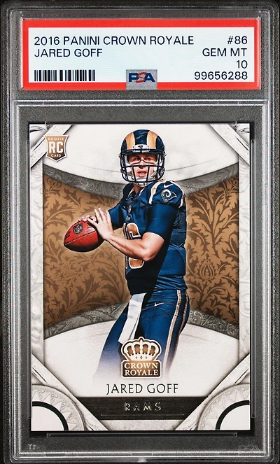 2016 Panini Crown Royale 86 Jared Goff PSA 10