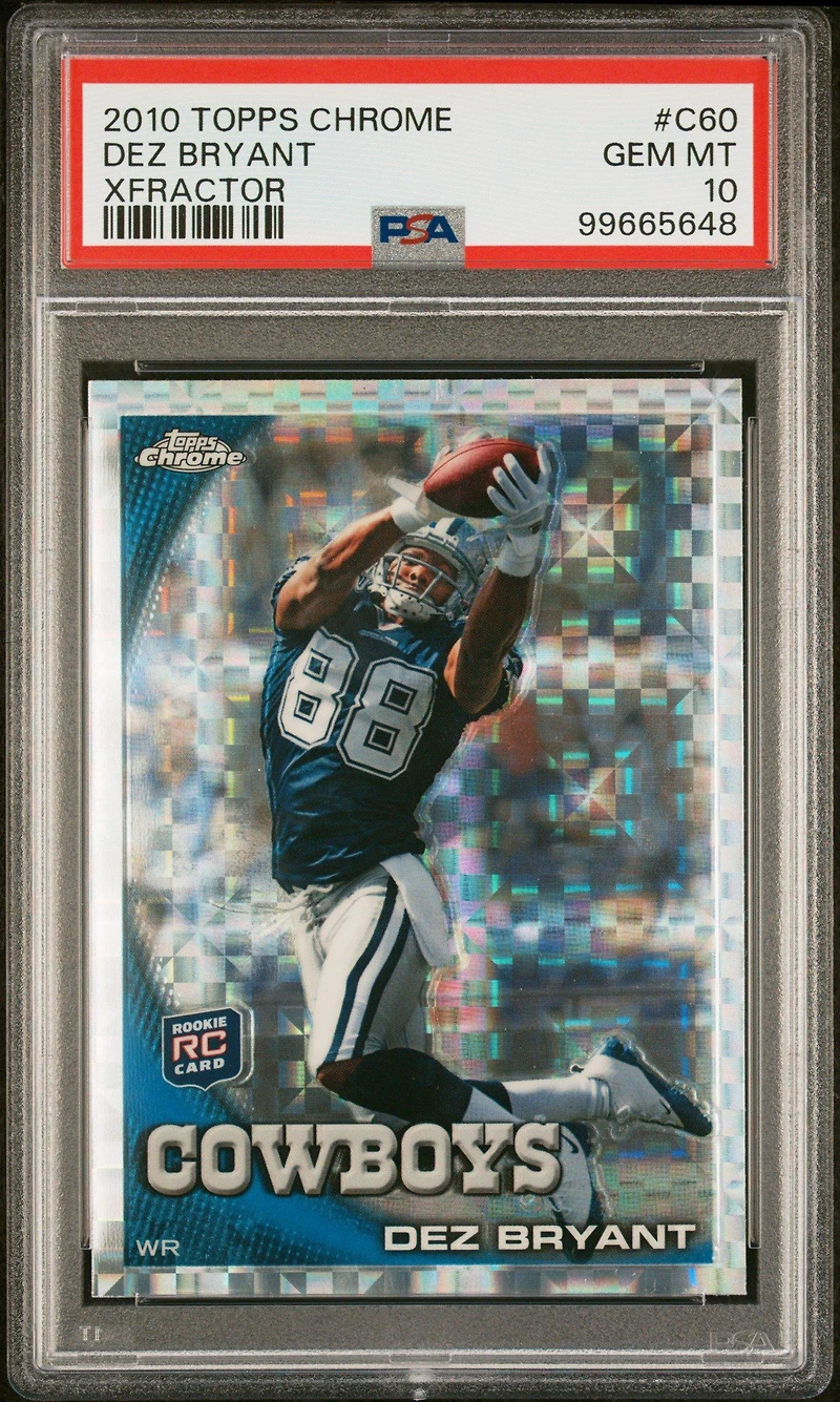 2010 Topps Chrome C60 Dez Bryant Xfractor PSA 10