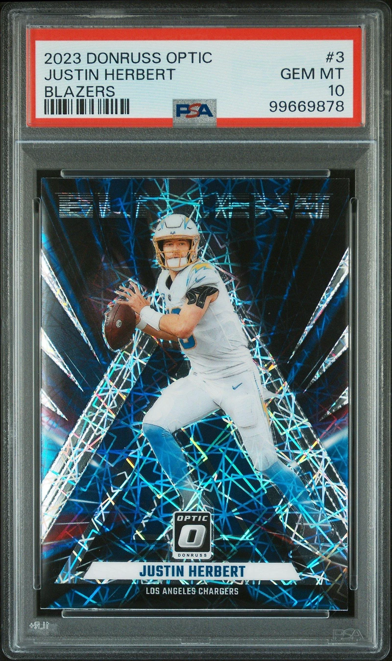 2023 Panini Donruss Optic Blazers 3 Justin Herbert PSA 10