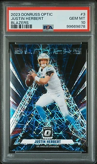 2023 Panini Donruss Optic Blazers 3 Justin Herbert PSA 10
