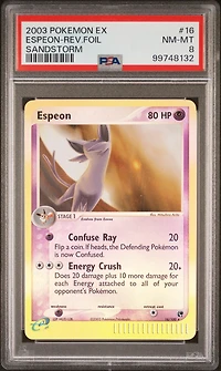 2003 Pokemon Ex Sandstorm 16 Espeon-reverse Foil PSA