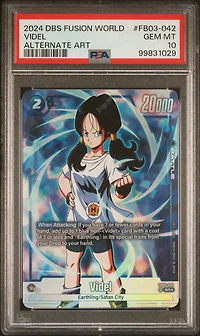 2024 Dragon Ball Super Card Game Fusion World Raging Roar Fb03-042 Videl Alternate Art PSA 10