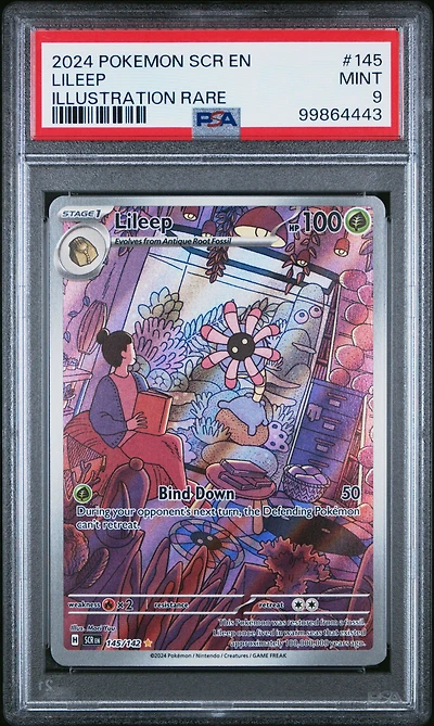 2024 Pokemon Scr En-stellar Crown 145 Lileep Illustration Rare PSA 9