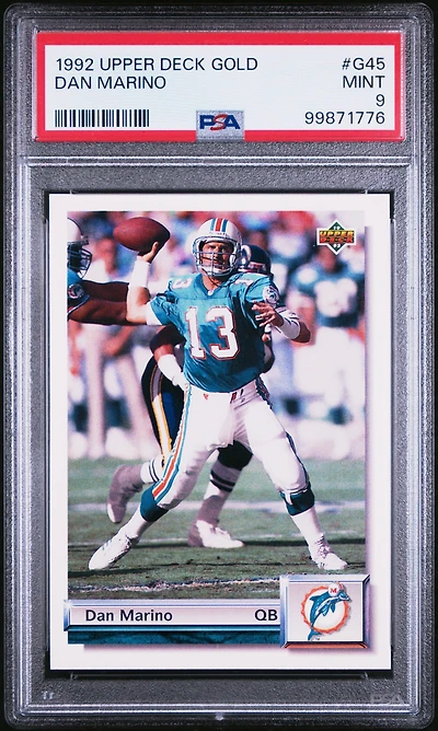 1992 Upper Deck Gold G45 Dan Marino PSA 9