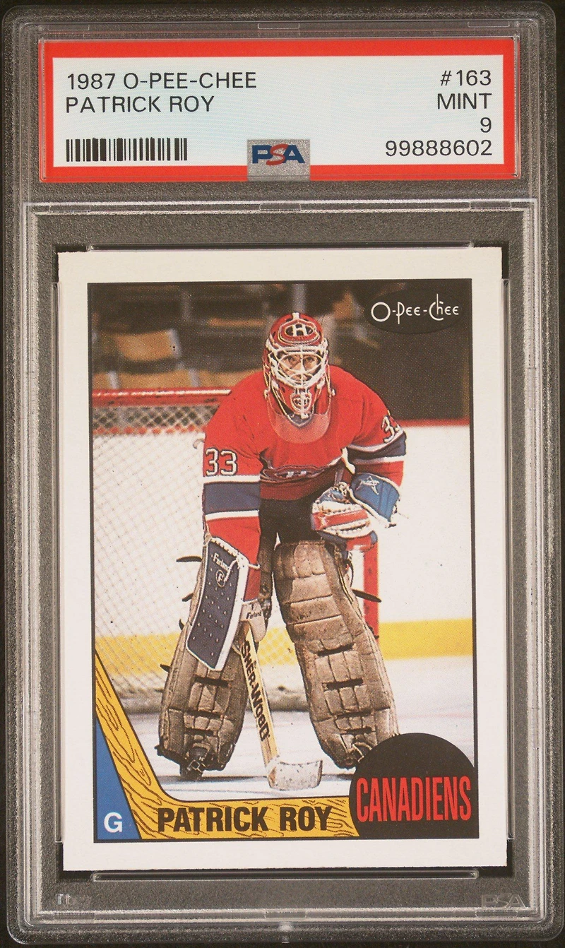 1987 O-pee-chee 163 Patrick Roy PSA 9