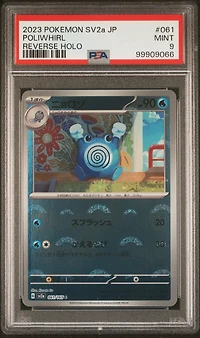 2023 Pokemon Japanese Sv2a-pokemon 151 061 Poliwhirl Reverse Holo PSA 9