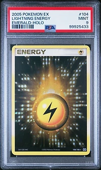 2005 Pokemon Ex Emerald 104 Lightning Energy-holo PSA 9