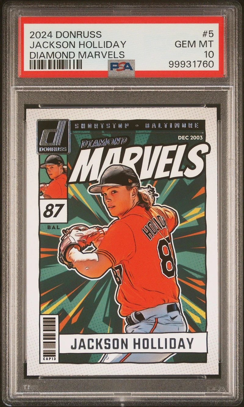 2024 Panini Donruss Diamond Marvels 5 Jackson Holliday PSA 10