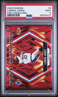 2023 Panini Phoenix Fire Forged 6 Lebron James Red PSA 9