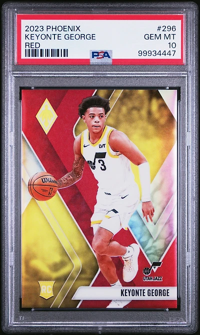 2023 Panini Phoenix 296 Keyonte George Red PSA 10