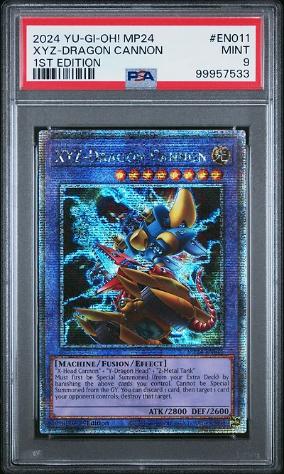2024 Yu-gi-oh! Mp24-25th Anniversary Tin: Dueling Mirrors En011 Xyz-dragon Cannon 1st Edition PSA 9