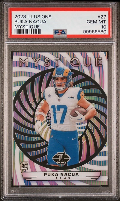 2023 Panini Illusions Mystique 27 Puka Nacua PSA 10
