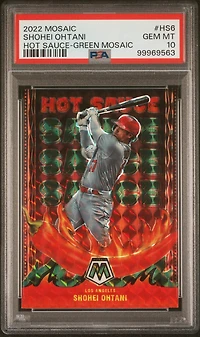2022 Panini Mosaic Hot Sauce Hs6 Shohei Ohtani Green Mosaic PSA 10