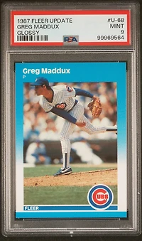 1987 Fleer Update Glossy U-68 Greg Maddux PSA 9