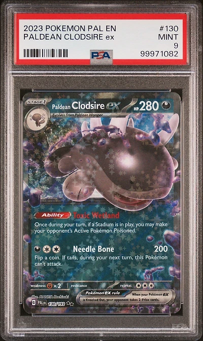 2023 Pokemon Pal En-paldea Evolved 130 Paldean Clodsire Ex PSA 9