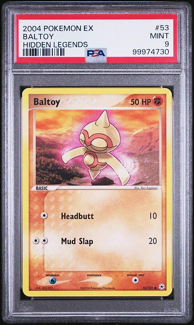 2004 Pokemon Ex Hidden Legends 53 Baltoy PSA 9
