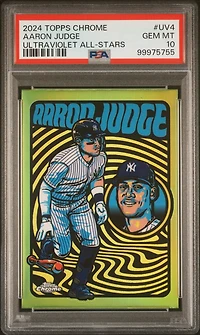 2024 Topps Chrome Ultraviolet All-stars Uv4 Aaron Judge PSA 10