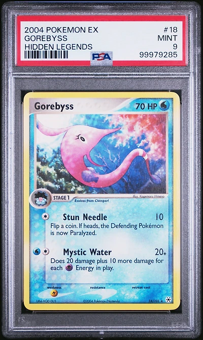 2004 Pokemon Ex Hidden Legends 18 Gorebyss PSA 9
