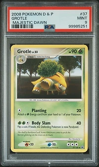2008 Pokemon Diamond & Pearl Majestic Dawn 37 Grotle PSA 9