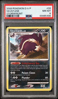 2008 Pokemon Diamond & Pearl Stormfront 26 Skuntank PSA 8